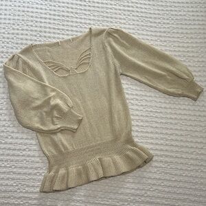 Vintage cream sweater, size small